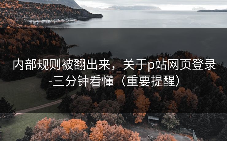 内部规则被翻出来，关于p站网页登录-三分钟看懂（重要提醒）