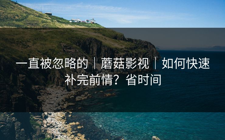 一直被忽略的｜蘑菇影视｜如何快速补完前情？省时间