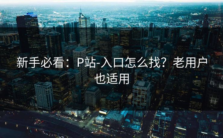 新手必看：P站-入口怎么找？老用户也适用