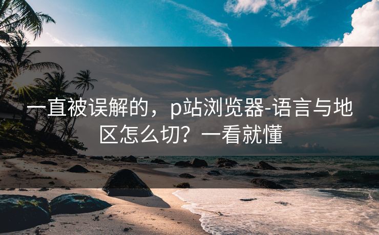一直被误解的，p站浏览器-语言与地区怎么切？一看就懂