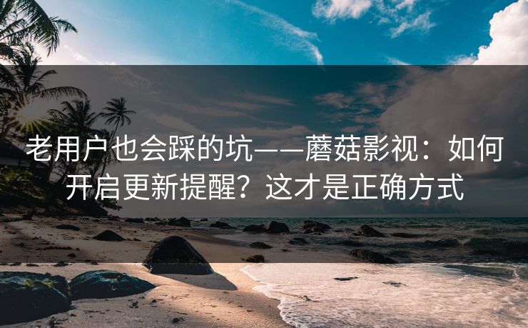 老用户也会踩的坑——蘑菇影视：如何开启更新提醒？这才是正确方式